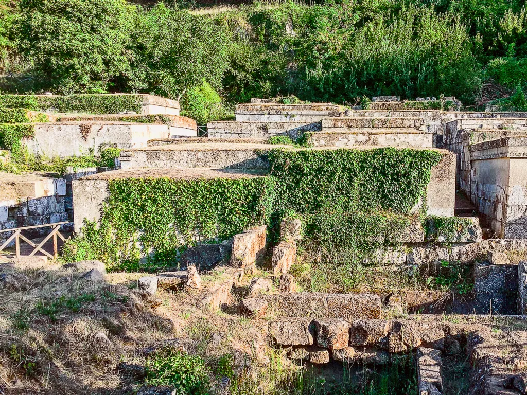 ruins of necropolis in orvieto italy