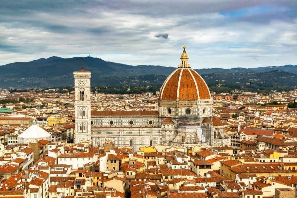 view of florence duomo from palazzo vecchio, one of the best views of florence italy
