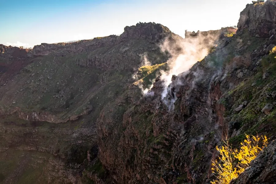 Visiting Mount Vesuvius: Smoking Crater