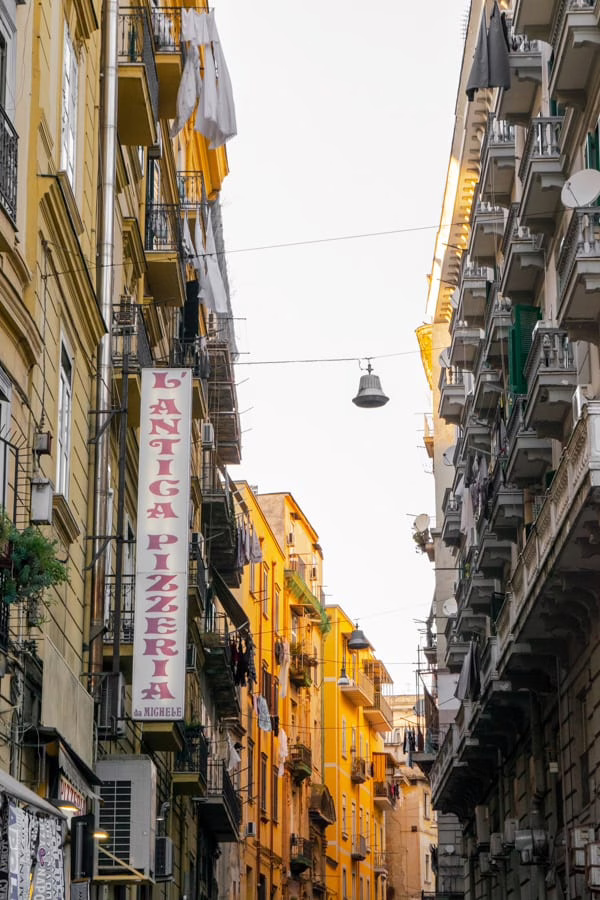 sign for l'antica pizzeria da michele in naples italy