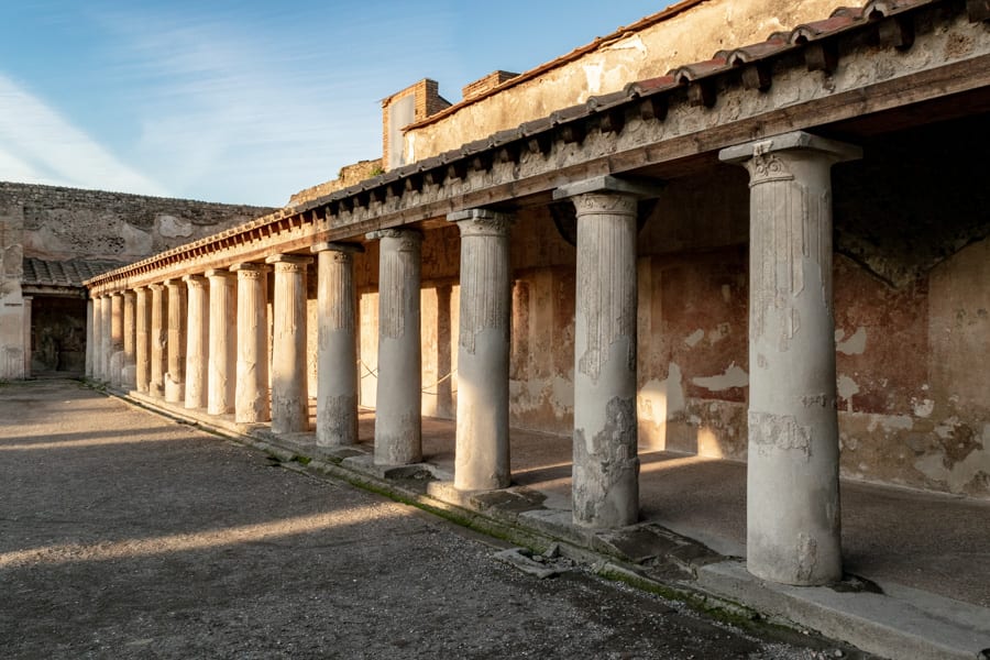 Visiting Pompeii and Mount Vesuvius: Columns of Pompeii