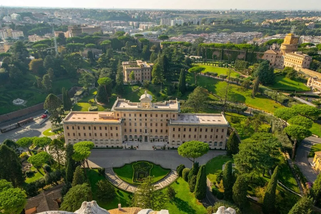 Portion of the Vatican Gardens as seen from above