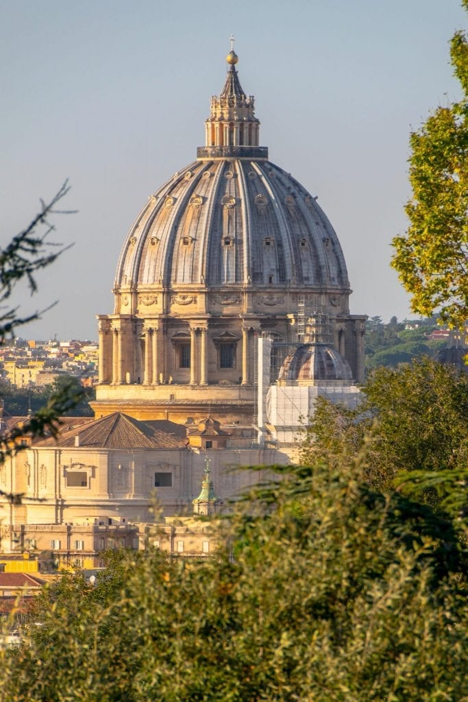 4 Day Rome Itinerary: view of St. Peter's Basilica