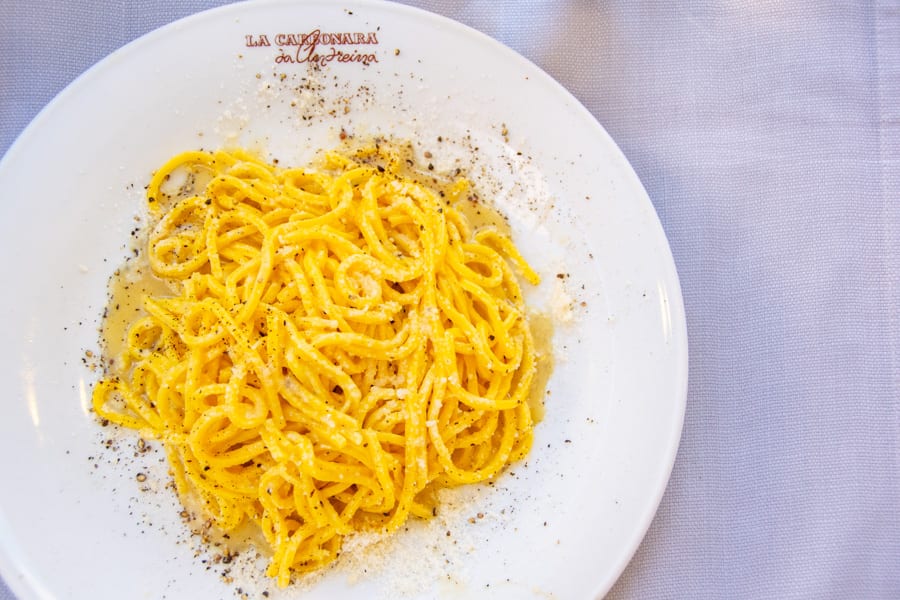 Plate of Carbonara in Rome, Rome in One Day