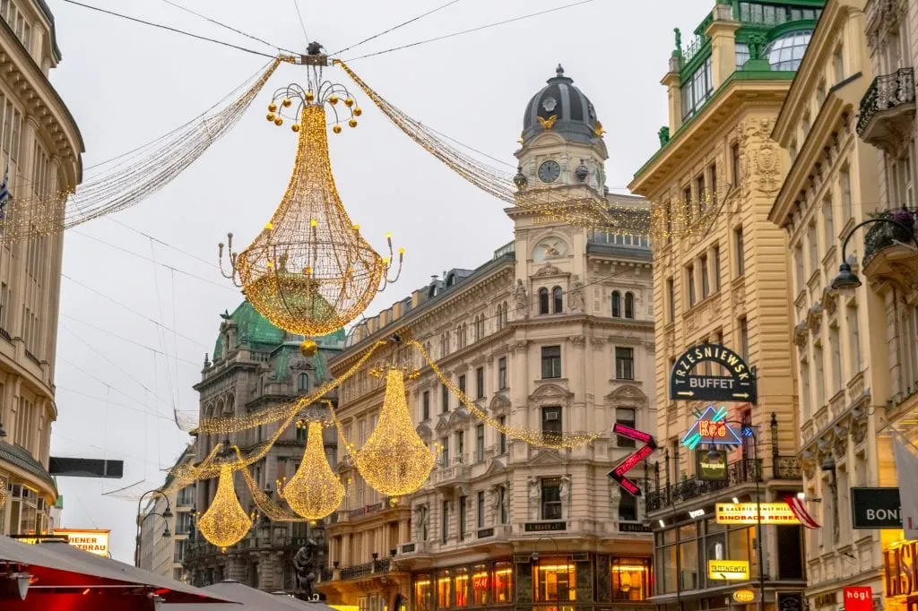 Austria Christmas Market Trip: Christmas Lights in Vienna