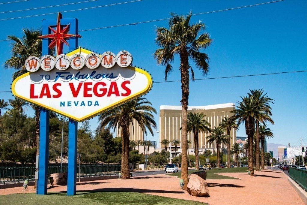 Welcome to Las Vegas sign, one of the most popular weekend getaways in the USA
