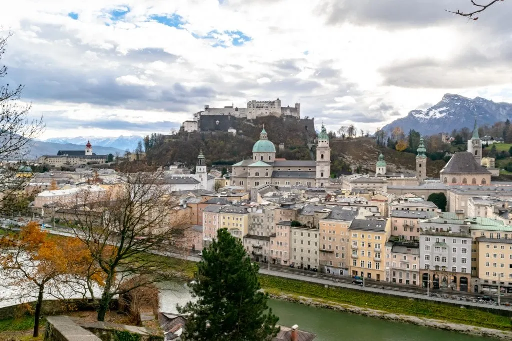 Salzburg in Winter: View of Altstadt