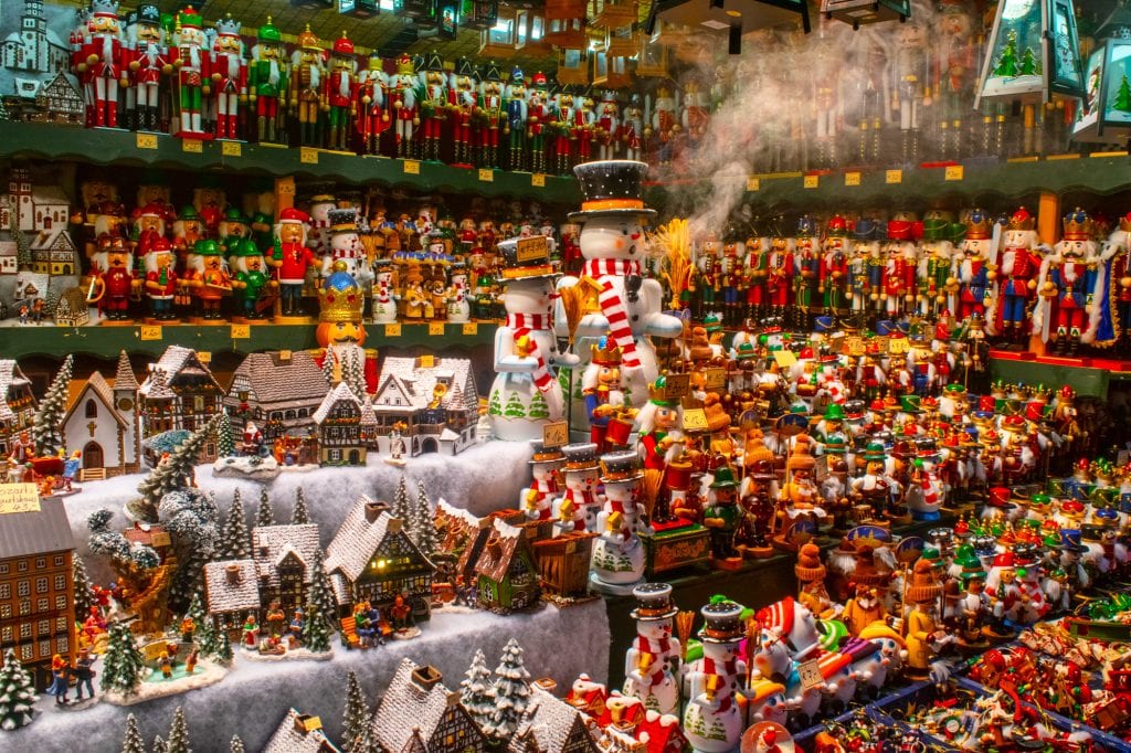 view of snowglobes and nutcrackers for sale salzburg austria