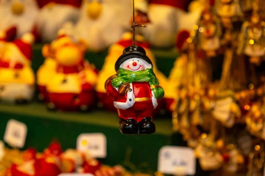 Austria Christmas Market Trip: Snowman ornament