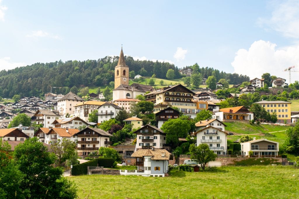 Village in South Tyrol Italy--one of the most interesting facts about Italy is that South Tyrol was not part of Italy until after WWI