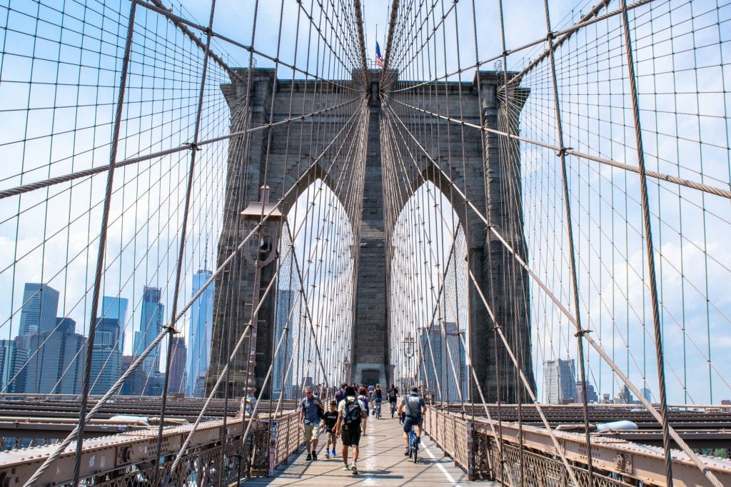 4 Days in New York Itinerary: Close up of Brooklyn Bridge
