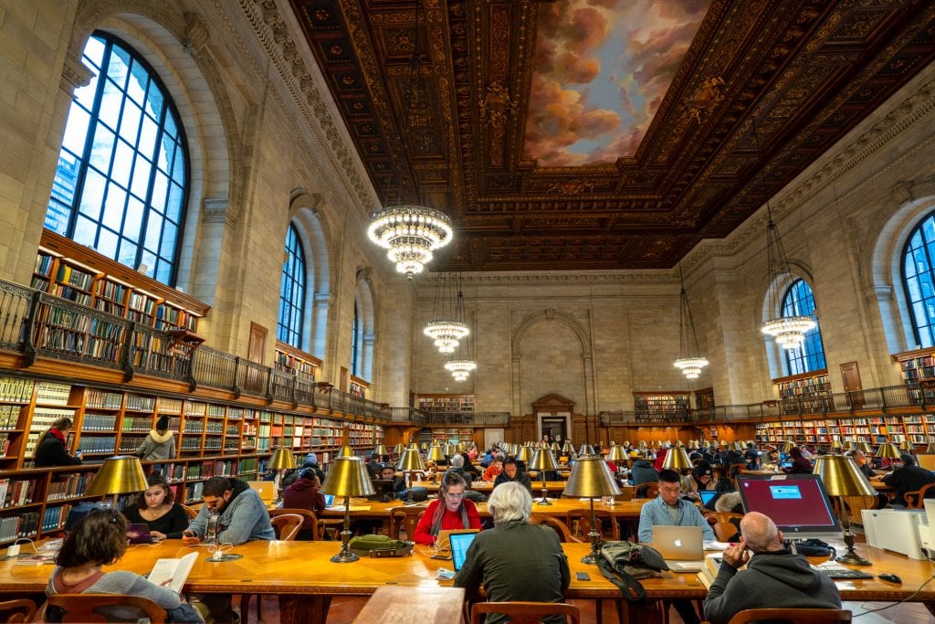 4 Day New York Itinerary: Rose Reading Room at New York Public Library