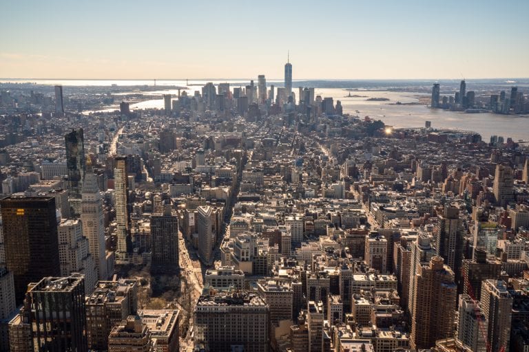 Empire State Building or Top of the Rock: view of Lower Manhattan from Empire State Building