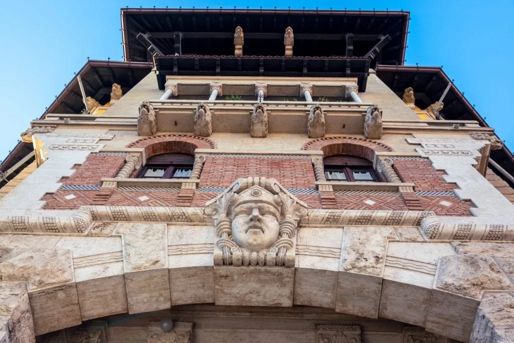 Quartiere Coppedè Rome Tower with Gargoyle