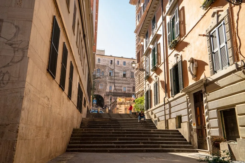 Staircase in Monti: Most Instagrammable Places in Rome