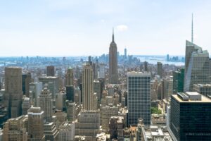 Top of the Rock vs Empire State Building: view of Empire State Building from Top of the Rock Observation Deck