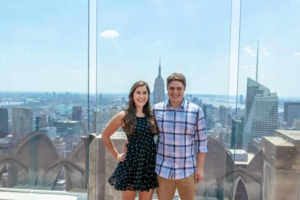 Top of the Rock or Empire State Building: View of Couple at Top of the Rock