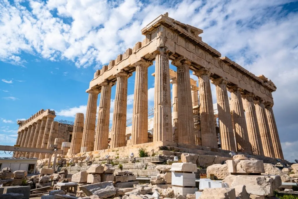 trip ideas to europe Athens Parthenon--this structure tops all kinds of bucket lists, and is a worthy addition to any 2 week Europe trip!