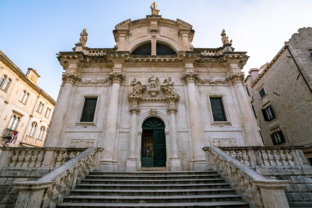 front facade of church of st blaise dubrovnik