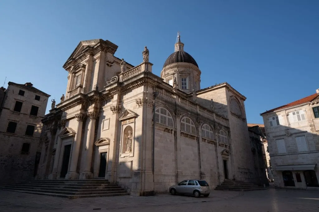 cathedral of dubrovnik as seen in early morning light