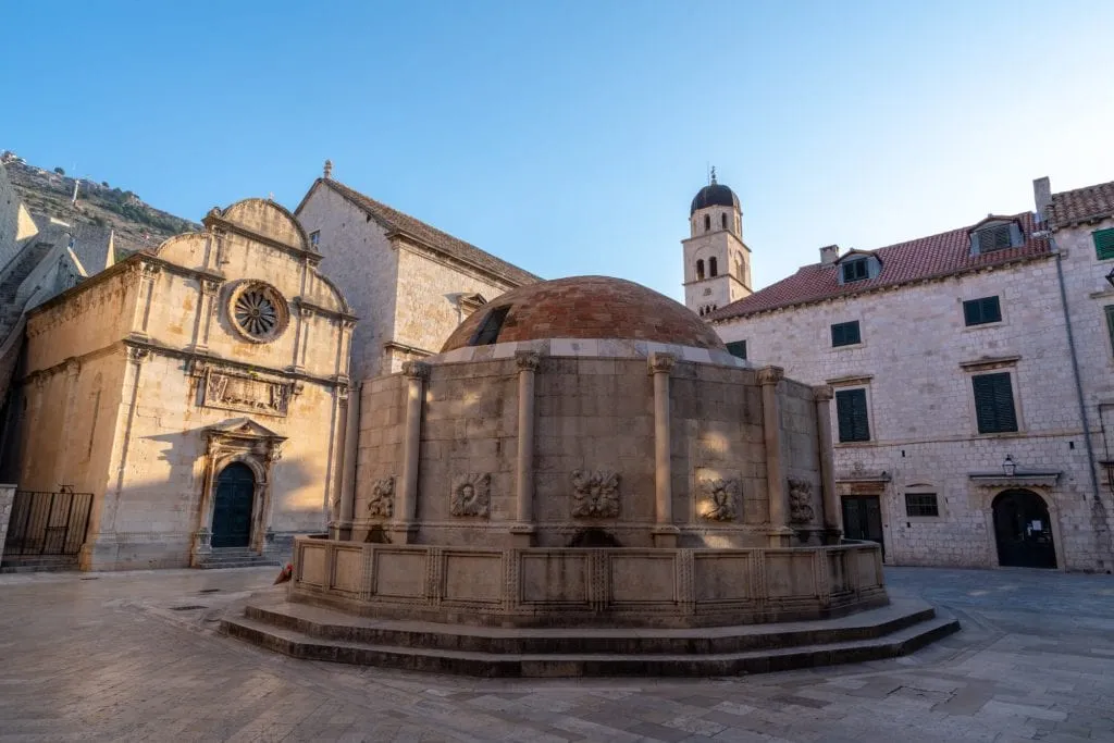 Fun Things to Do in Dubrovnik Croatia: Square with Round Fountain