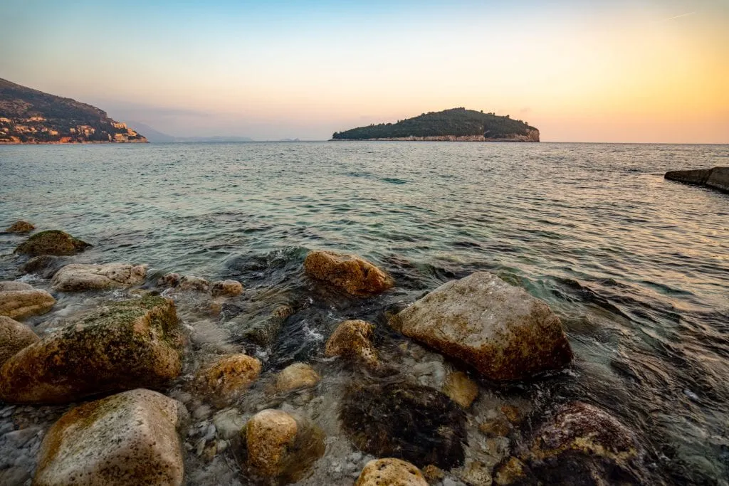 One Day Dubrovnik Itinerary: Sunset over Lokrum Island