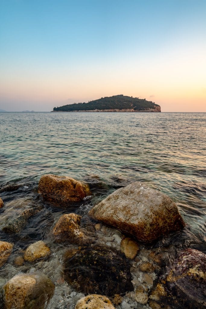 lokrum island at sunset, one of the best attractions dubrovnik croatia