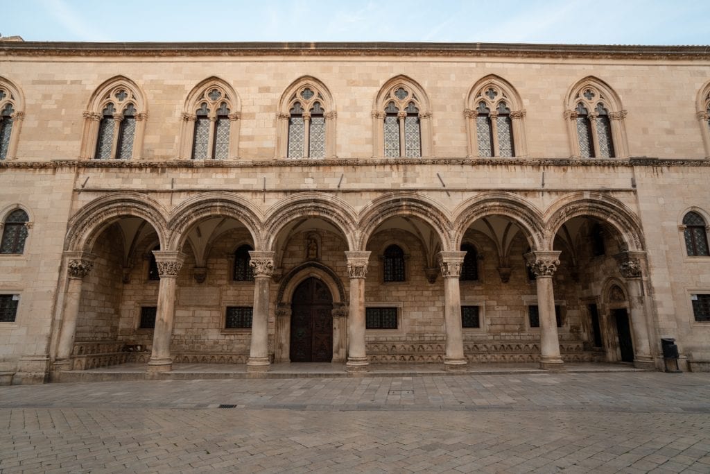 front facade of the rectors palace, what to do in dubrovnik croatia