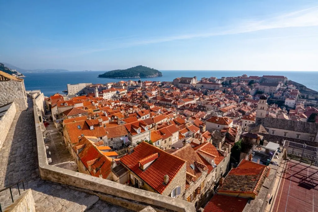 One Day Dubrovnik Itinerary: View of Dubrovnik from Minceta Fortress