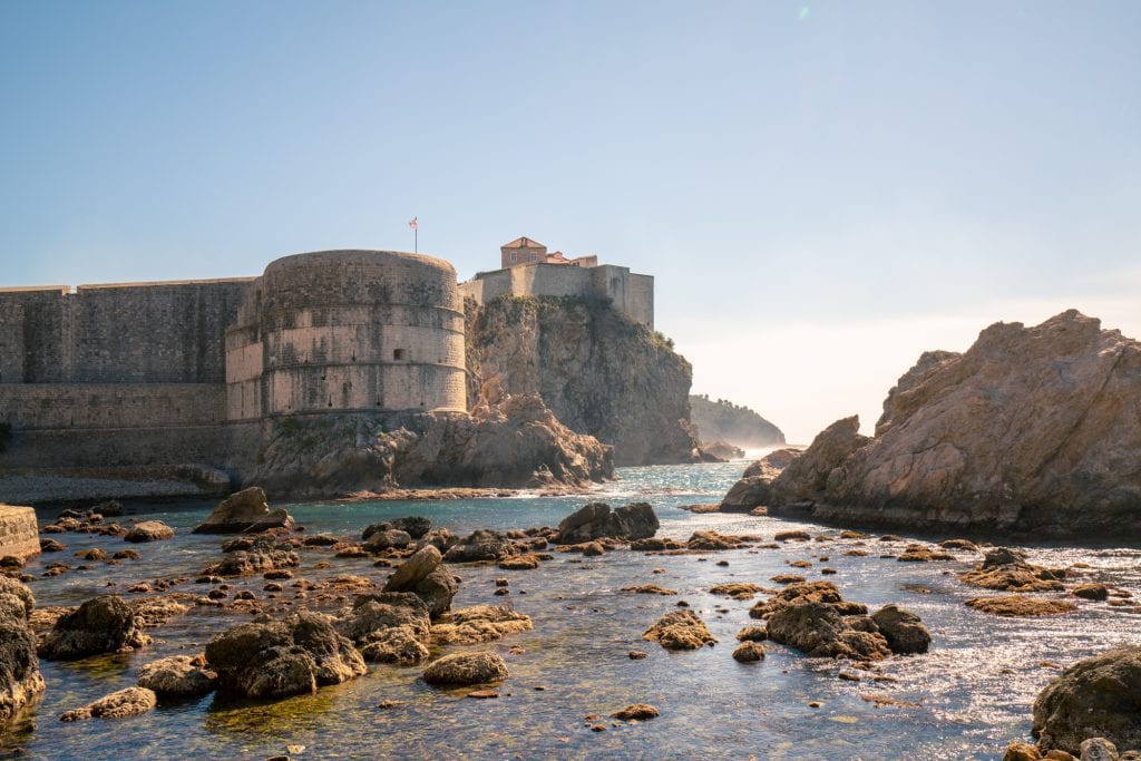 View of City Walls from West Harbour, what to do in dubrovnik croatia