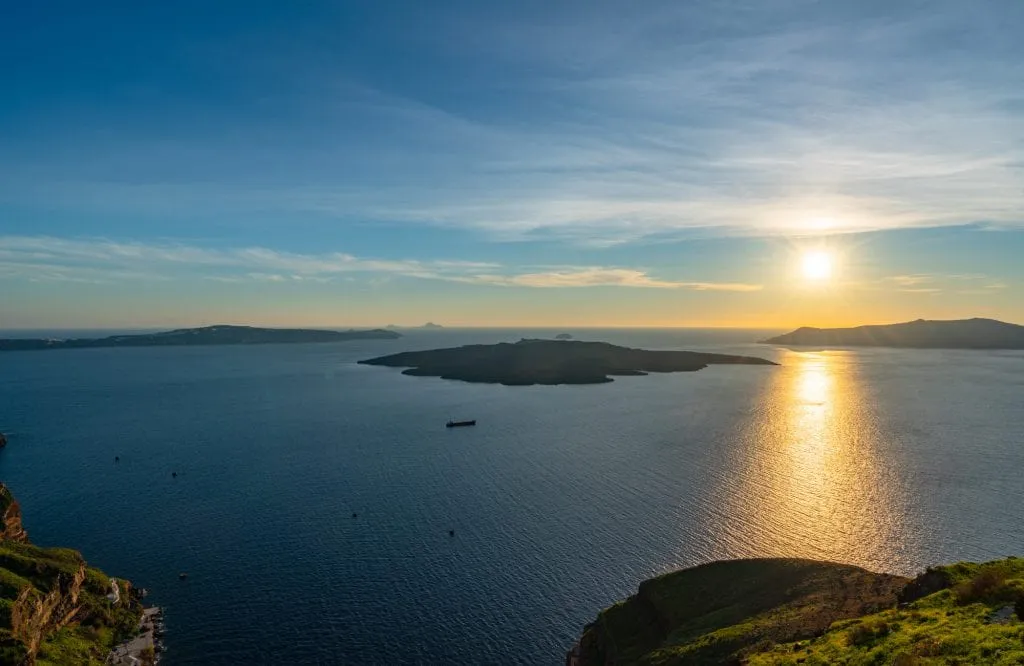 Sunset over Santorini, Santorini Honeymoon