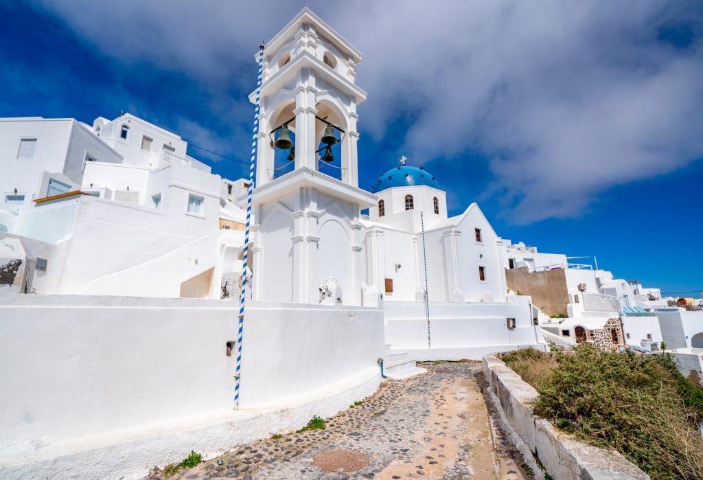 White church on Santorini, 3 day Santorini itinerary