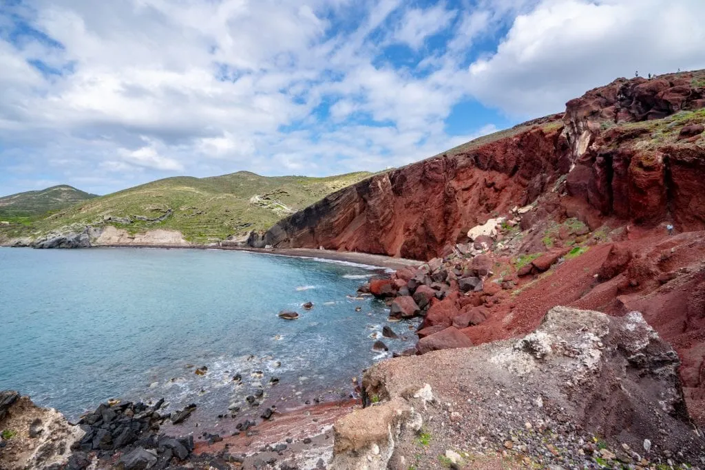 Red Beach seen from the side, 3 Days in Santorini Itinerary