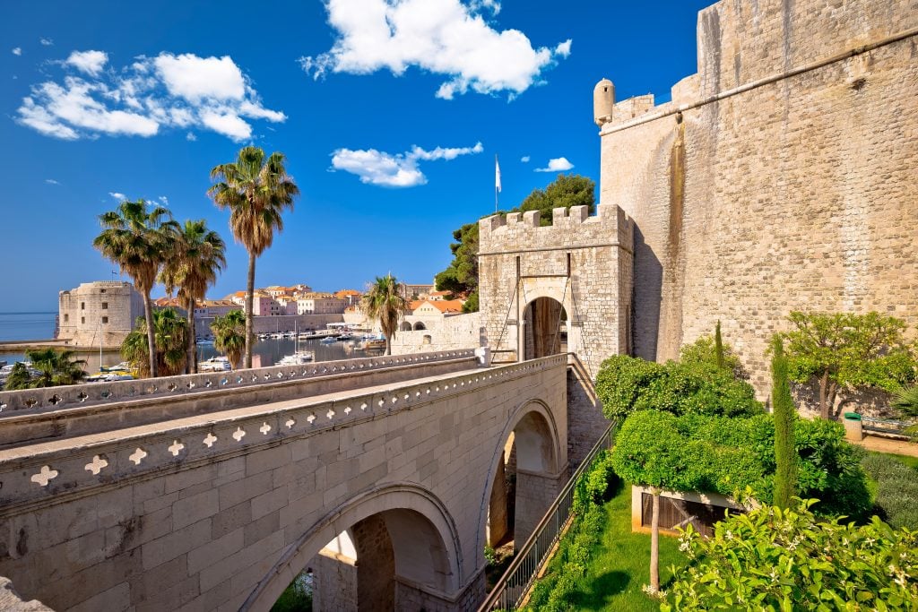 ploce gate dubrovnik on a sunny day