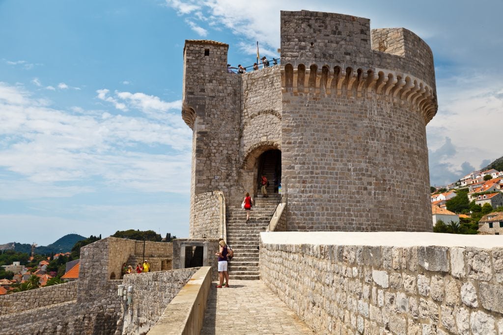 minceta fortress in dubrovnik croatia as seen from city walls