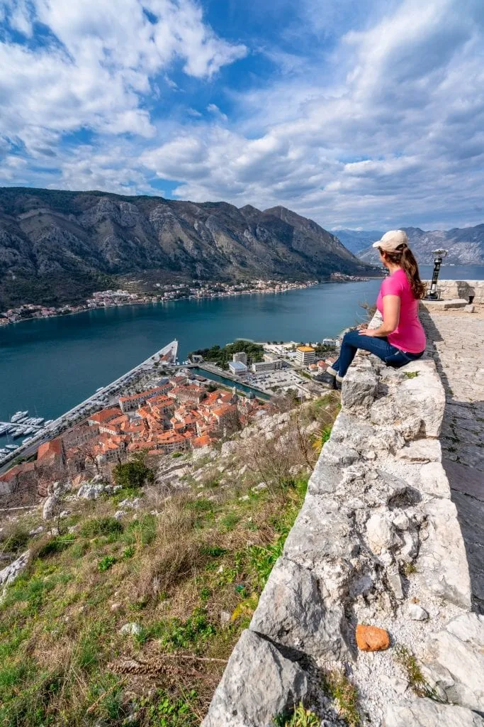 kate storm overlooking kotor montenegro from fortress