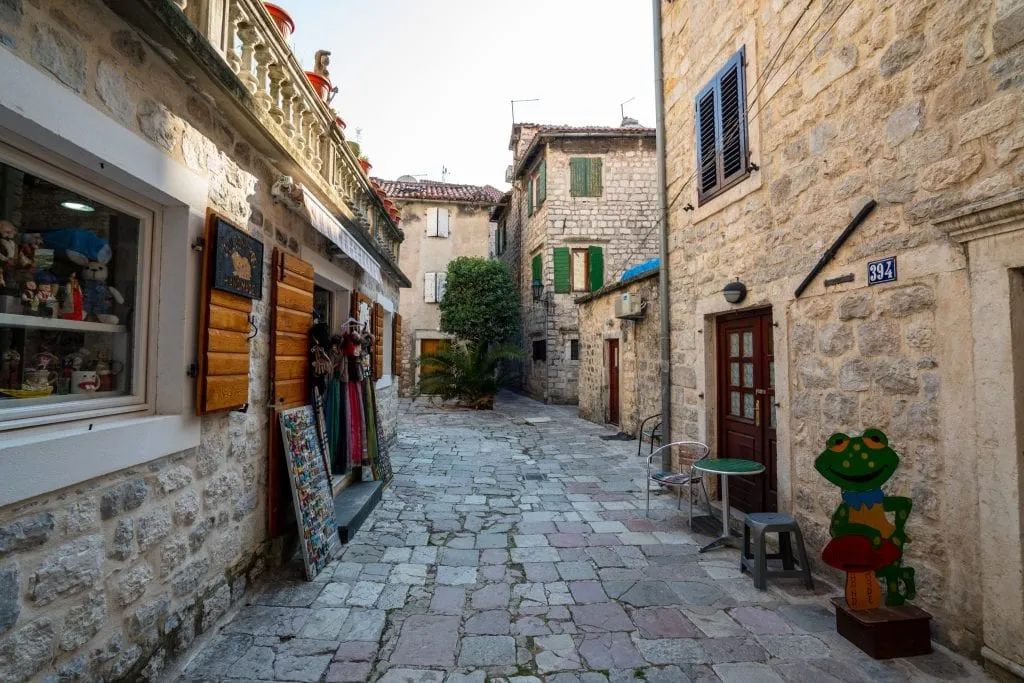 Empty Street in Kotor's Old Town: Best Things to Do in Kotor Montenegro