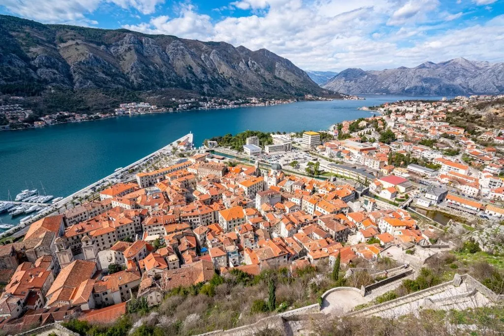 View of Kotor from San Giovannis' Fortress, Best Things to Do in Kotor Montenegro