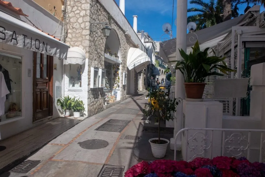 White streets of Capri Town