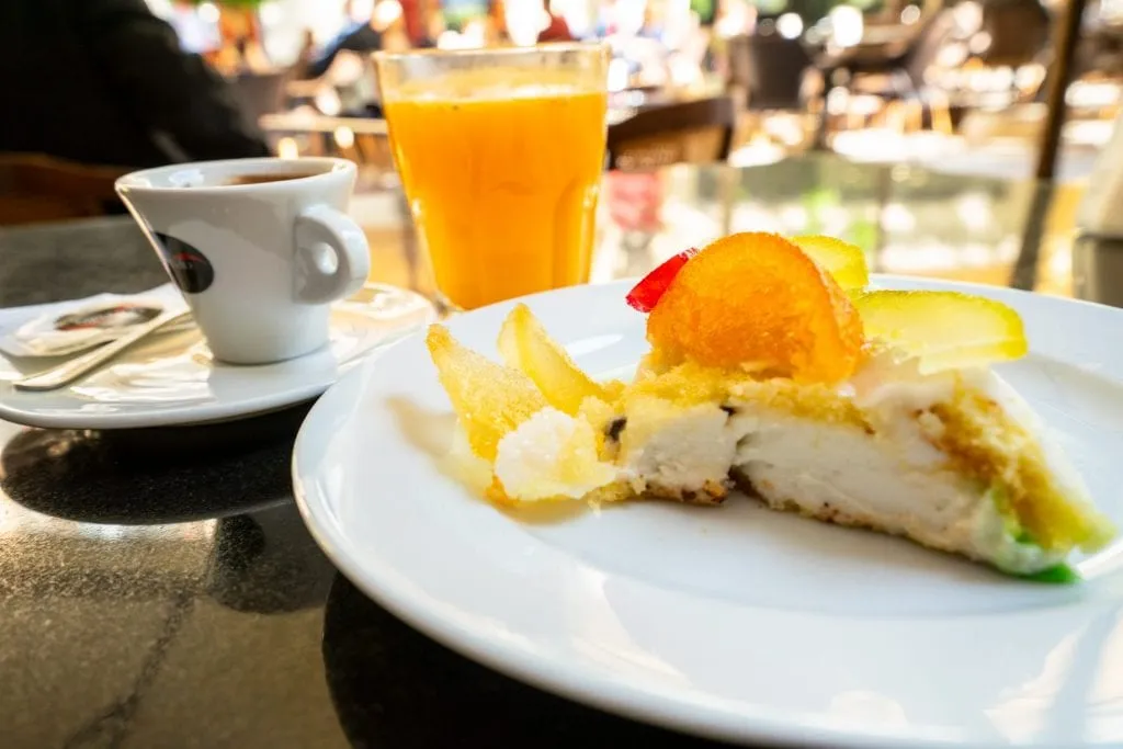 Coffee and cassata at Antico Caffe Spinnato: Best Things to Do in Palermo Sicily