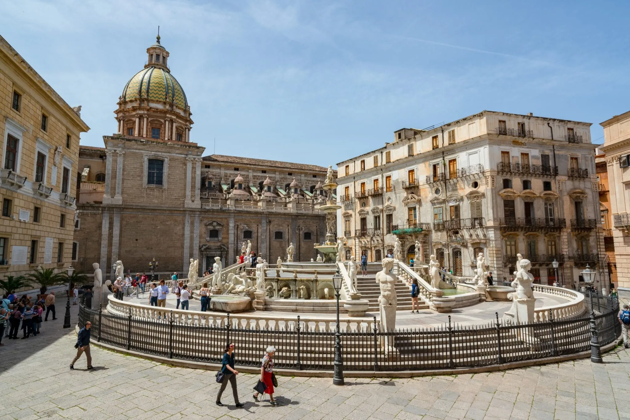 Pretoria Fountain from above: Best Things to Do in Palermo Sicily