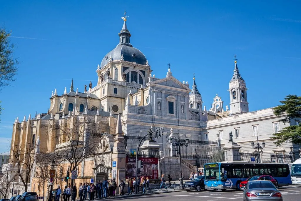 Madrid Royal Cathedral in Madrid Spain, exterior.