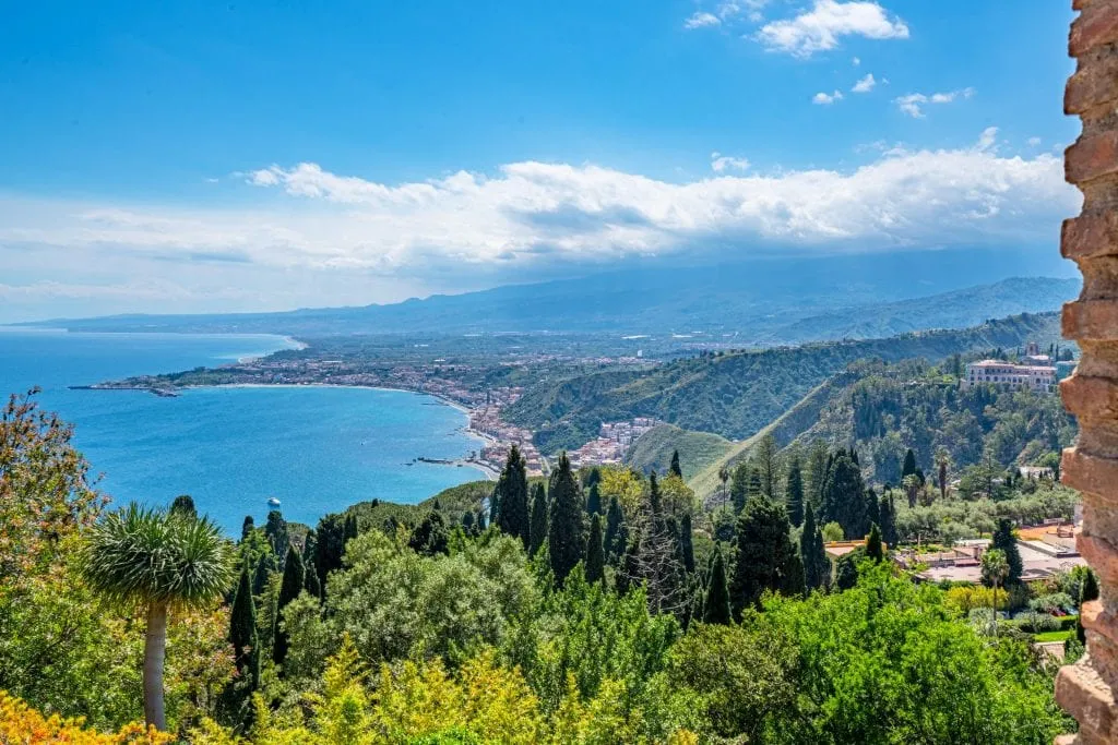 Photo of the view of the Ionian Sea from above