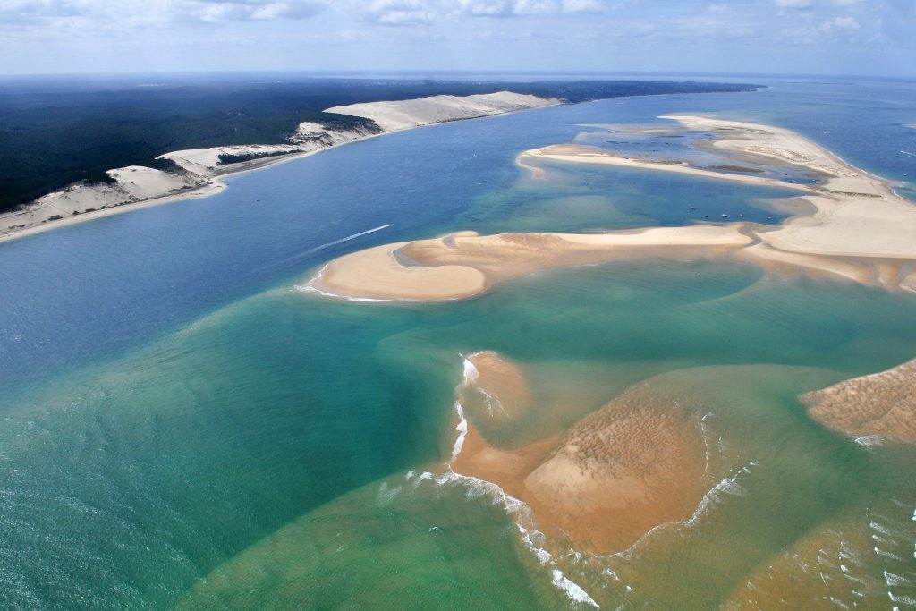 aerial view of dune du pilat in france