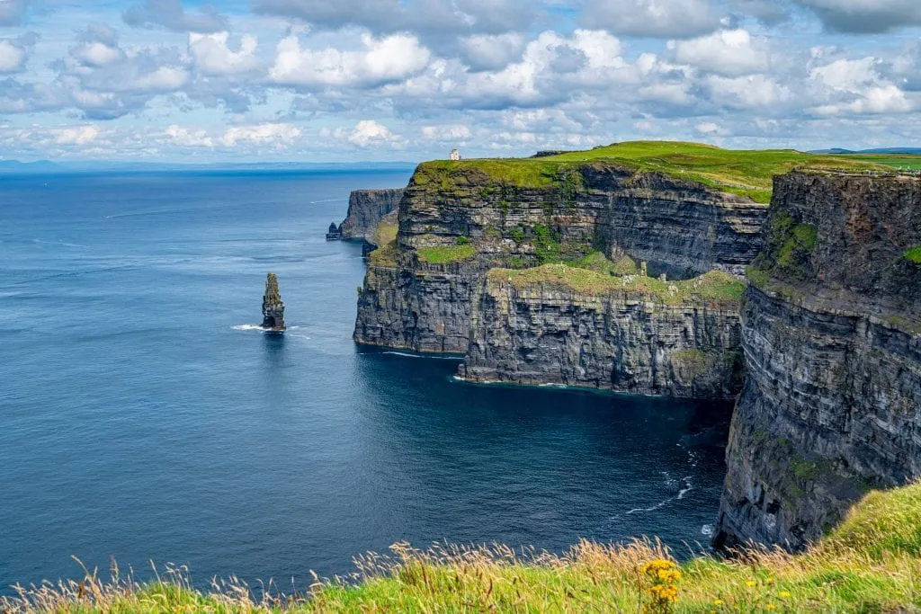 Cliffs of Moher with the Stack visible to the left of the photo