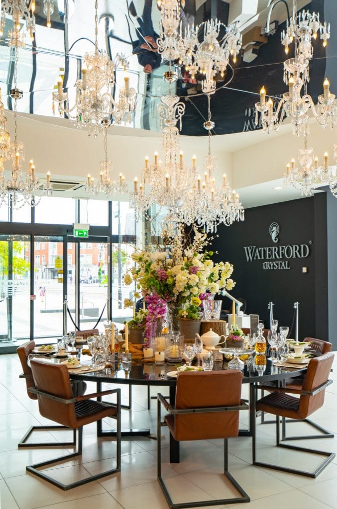 display at waterford crystal factory in waterfront ireland, an offbeat romantic europe city