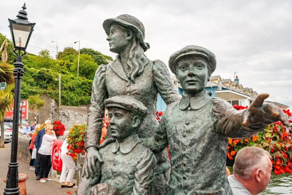 Annie Moore statue in Cobh Ireland