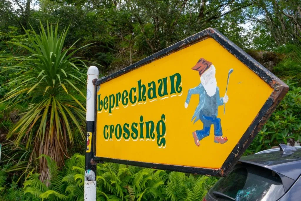 Leperchaun Crossing sign as seen in Ireland--keep an eye out for quirky details like this during your 10 days in Ireland