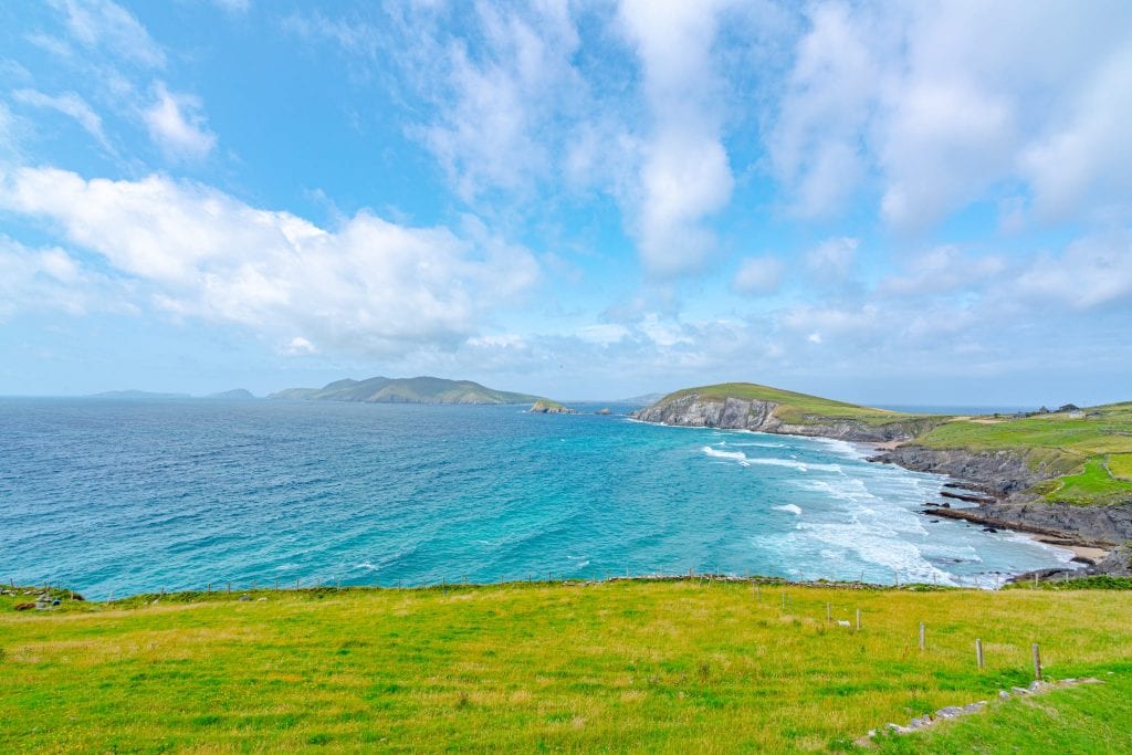 View of Blasket Islands off the coast of Slea Head Drive, Dingle Peninsula Ireland