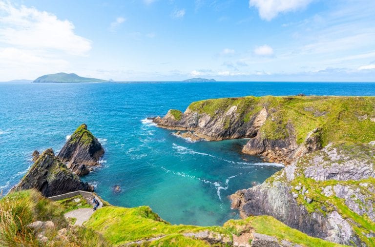 Rocky coastline along Slea Head Drive, Dingle Peninsula drive Ireland